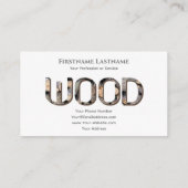 100% natürliche, Bio Holzbriefe Visitenkarte (Rückseite)
