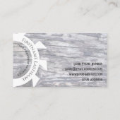 100% natürliche Bio Holzdekoration Visitenkarte (Rückseite)