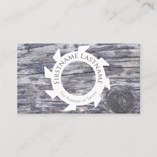 100% natürliche Bio Holzdekoration Visitenkarte (Vorderseite)