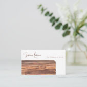 100% natürliche Bio Holzdekoration Visitenkarte (Stehend Vorderseite)
