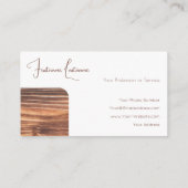 100% natürliche Bio Holzdekoration Visitenkarte (Rückseite)