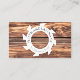 100% natürliche Bio Holzdekoration Visitenkarte