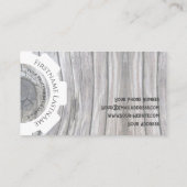 100% natürliche Bio Holzdekoration Visitenkarte (Rückseite)