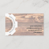 100% natürliche Bio Holzdekoration Visitenkarte (Rückseite)