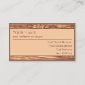 100% natürliche Bio Holzkarte Visitenkarte (Rückseite)