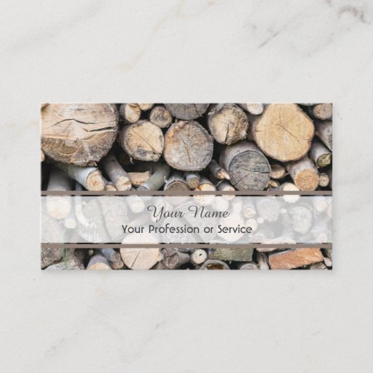 100% natürliche Bio Holzkarte Visitenkarte (Vorderseite)