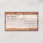 100% natürliche Bio Holzkarte Visitenkarte (Rückseite)