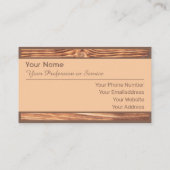 100% natürliche Bio Holzkarte Visitenkarte (Rückseite)