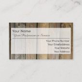 100% natürliche Bio Holzkarte Visitenkarte (Rückseite)