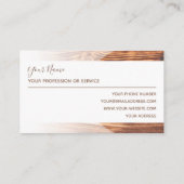 100% natürliche Bio Holzkarte Visitenkarte (Rückseite)