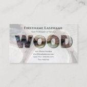 100% natürliche, Bio Holzkornbriefe Visitenkarte (Rückseite)