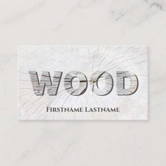 100% natürliche, Bio Holzkornbriefe Visitenkarte (Vorderseite)