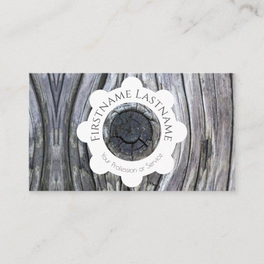 100% natürliche, Bio Holzkreise Visitenkarte (Vorderseite)