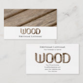 100% natürliche Bio Holzpflaster Visitenkarte (Vorne/Hinten)