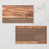 100% natürliches Bio Holz braun Visitenkarte (Vorne/Hinten)