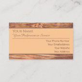 100% natürliches Bio Holz braun Visitenkarte (Rückseite)