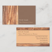 100% natürliches Bio Holz braun Visitenkarte (Vorne/Hinten)