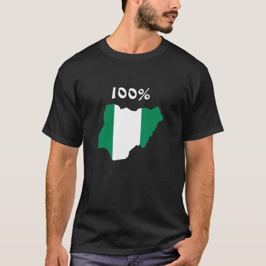 100% nigerisch T-Shirt (Vorderseite)