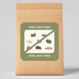 100 % Nussaufkleber Quadratischer Aufkleber