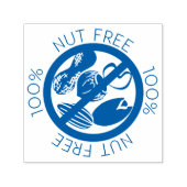 100% Nut free no Peanuts or Tree Nuts Symbol Permastempel (Design)