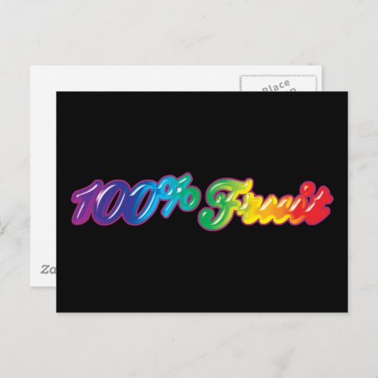 100 % Obst Postkarte (Vorne/Hinten)