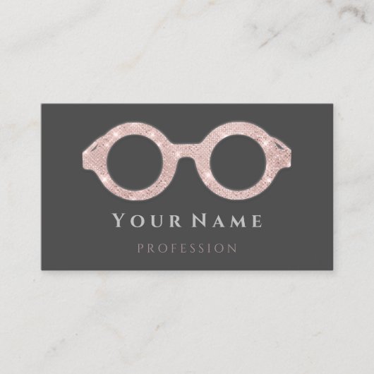 100 Optische Rose Augenpflege Optische Brillen Gra Visitenkarte (Vorderseite)