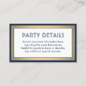 100 Pack Details Umschließung Navy Blue, White & G Visitenkarte (Vorderseite)