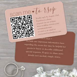 100 Pack DIY Colors Terracotta Details & QR UAWG Visitenkarte