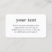 100 Pack Einfache Typografie Foto Hochzeitsszenari Visitenkarte (Vorderseite)