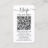 100 Pack QR Code Hochzeit RSVP & Details Gehäuse Visitenkarte (Vorderseite)