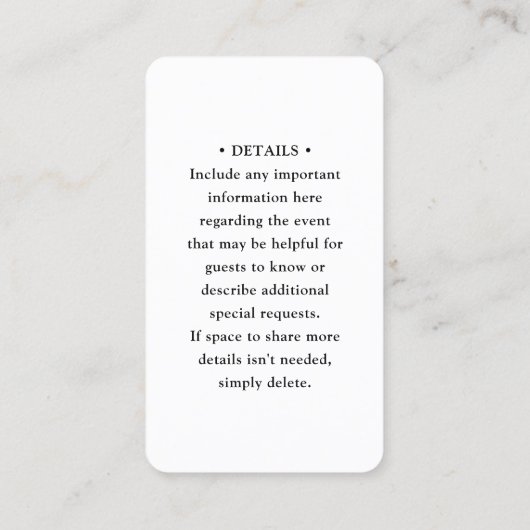 100 Pack QR Code Hochzeit RSVP & Details Gehäuse Visitenkarte (Rückseite)