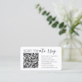 100 Pack QR Code UAWG & Details Hochzeitsszenario Visitenkarte (Stehend Vorderseite)