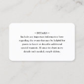 100 Pack QR Code UAWG & Details Hochzeitsszenario Visitenkarte (Rückseite)