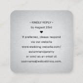 100 Pack QR Code UAWG Silver Foil Umschließung Quadratische Visitenkarte (Rückseite)