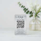 100 Pack QR Code UAWG Silver Foil Umschließung Visitenkarte (Stehend Vorderseite)