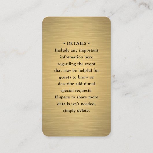 100 Pack QR UAWG Black and Gold Hochzeitsvorstellu Visitenkarte (Rückseite)