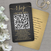 100 Pack QR UAWG Black and Gold Hochzeitsvorstellu Visitenkarte