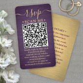 100 Pack QR UAWG Lila und Gold Hochzeitscodierung Visitenkarte