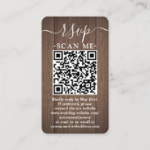 100 Pack QR UAWG Wedding Brown Imitate Holzverschl Visitenkarte (Vorderseite)