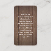 100 Pack QR UAWG Wedding Brown Imitate Holzverschl Visitenkarte (Rückseite)