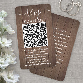 100 Pack QR UAWG Wedding Brown Imitate Holzverschl Visitenkarte