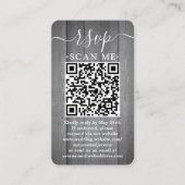 100 Pack QR UAWG Wedding Gray Imitate Holzverschlu Visitenkarte (Vorderseite)