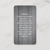 100 Pack QR UAWG Wedding Gray Imitate Holzverschlu Visitenkarte (Rückseite)