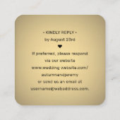 100 Pack QR UAWG Wedding Imitate Gold Foil Umschli Quadratische Visitenkarte (Rückseite)