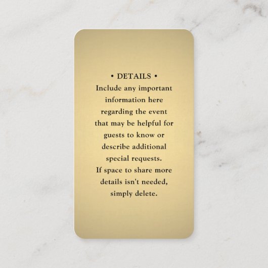 100 Pack QR UAWG Wedding Imitate Gold Umschließung Visitenkarte (Rückseite)