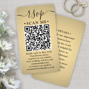 100 Pack QR UAWG Wedding Imitate Gold Umschließung Visitenkarte