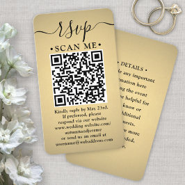 100 Pack QR UAWG Wedding Imitate Gold Umschließung Visitenkarte