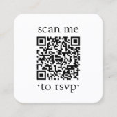 100 Pack QR UAWG Wedding Simple Foto Enclosure Quadratische Visitenkarte (Vorderseite)