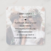 100 Pack QR UAWG Wedding Simple Foto Enclosure Quadratische Visitenkarte (Rückseite)