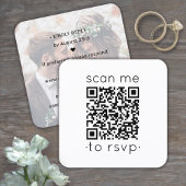 100 Pack QR UAWG Wedding Website Foto Umschließung Quadratische Visitenkarte